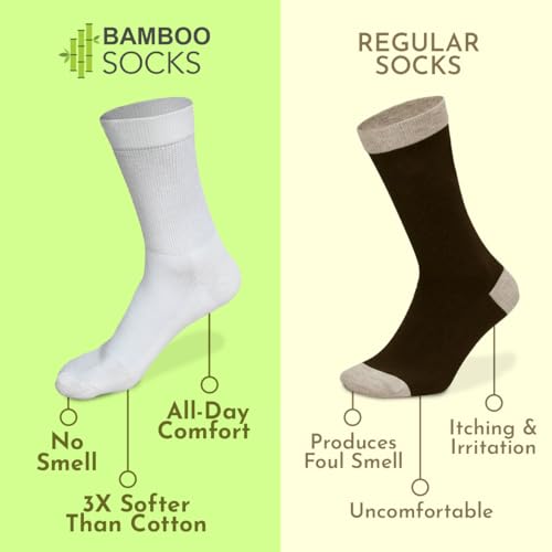 HEELIUM Bamboo Crew Socks for Men | Formal & Office Socks | Odour Free & Cushioned Base | 3X Softer than Regular Socks - Image 2
