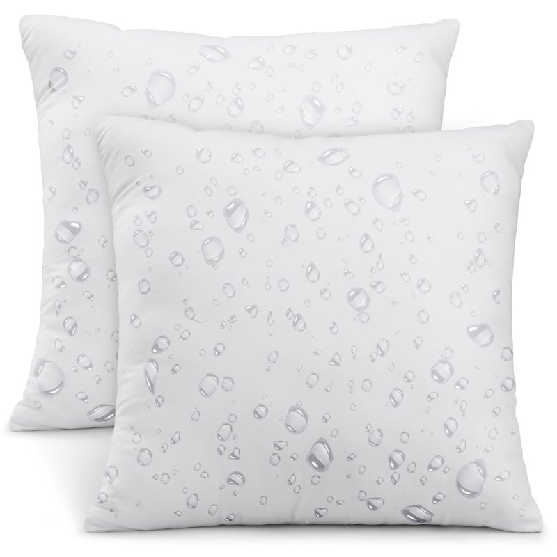 Utopia Bedding Outdoor Pillow Inserts 16 x 16 Inches Pack of 2 White Water Resistant Garden Throw Pillows for Patio and Porch Furniture
