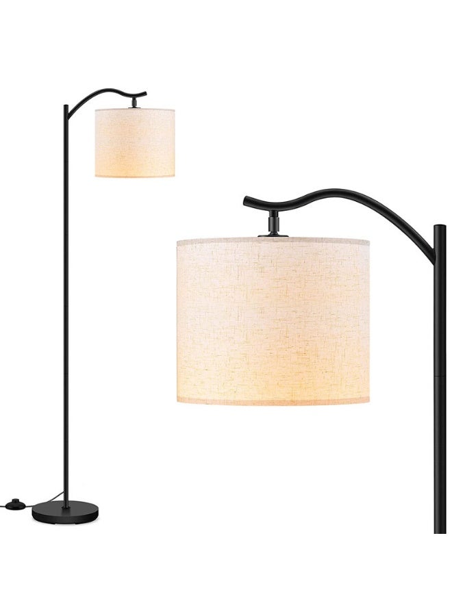 joyzzz LED Floor Lamp, Tall Modern Standing Lamp with Linen Shade, 3-Color Temperature, Footswitch, for Bedroom Living Room Office（Beige） - Image 1