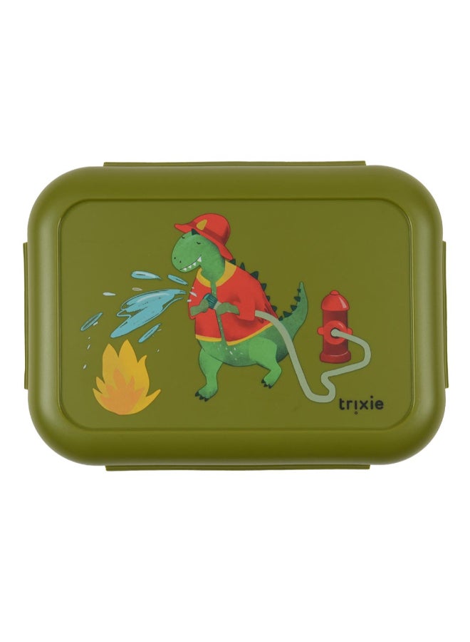 Trixie School Essential Set of 3 - Backpack Regular + Leakproof Kids Lunch Box with Clips + SS Bottle 500ml - Mr. Dino - Image 3