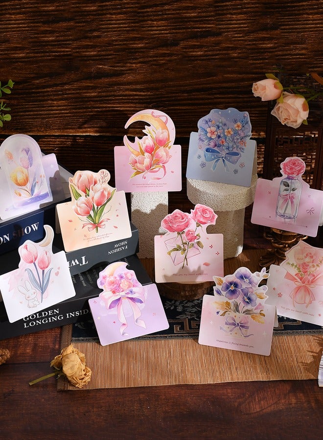 BF HOME Creative 3D Flower Foldable Greeting Card Set 30pcs Blank Invitation Cards for Birthday, Thanksgiving, Teacher's Day, Wedding, Blessing - Image 1