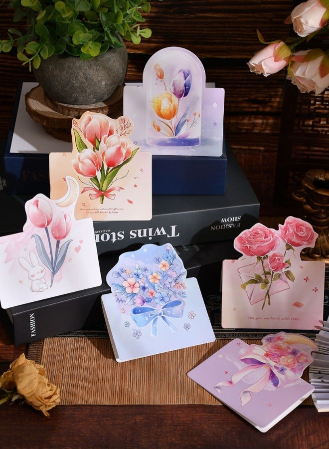 BF HOME Creative 3D Flower Foldable Greeting Card Set 30pcs Blank Invitation Cards for Birthday, Thanksgiving, Teacher's Day, Wedding, Blessing - Image 4