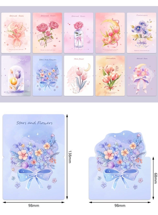 BF HOME Creative 3D Flower Foldable Greeting Card Set 30pcs Blank Invitation Cards for Birthday, Thanksgiving, Teacher's Day, Wedding, Blessing - Image 5