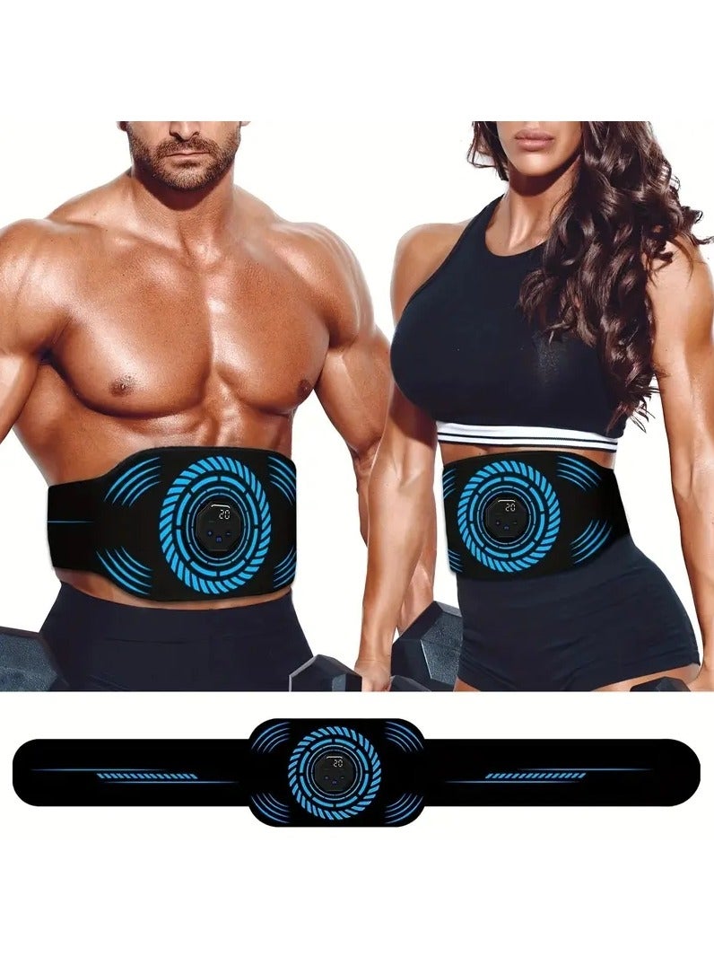 Gonice ABS Stimulator, Ab Machine, Abdominal Toning Belt Home Office Fitness Workout Equipment For Abdomen Ab Stimulator For Men And Women Blue - Image 1