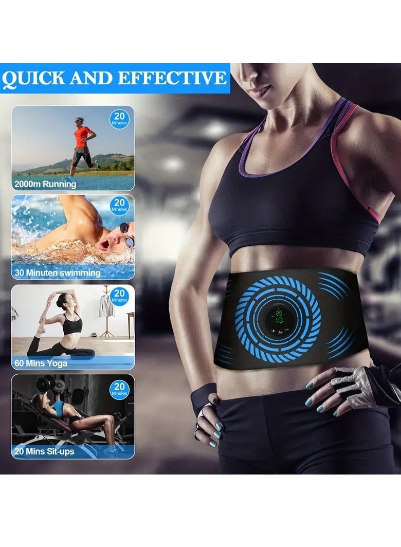 Gonice ABS Stimulator, Ab Machine, Abdominal Toning Belt Home Office Fitness Workout Equipment For Abdomen Ab Stimulator For Men And Women Blue - Image 4