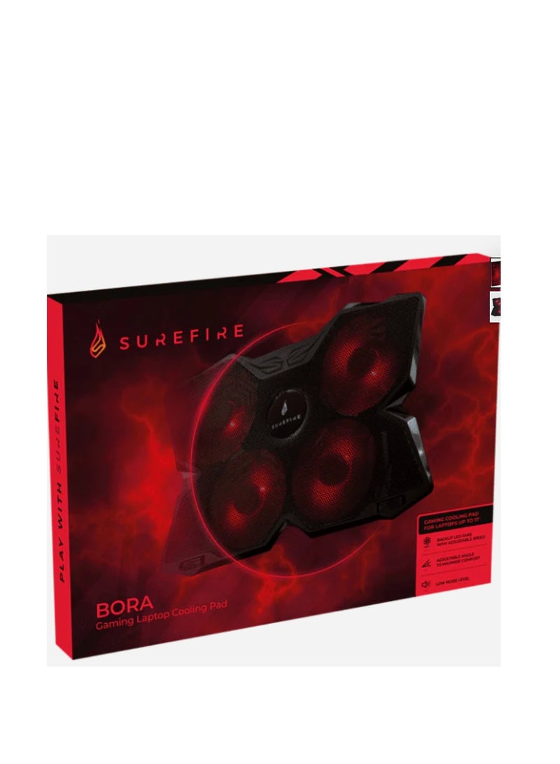 SureFire Bora Gaming Laptop Cooling Pad Red - Image 2