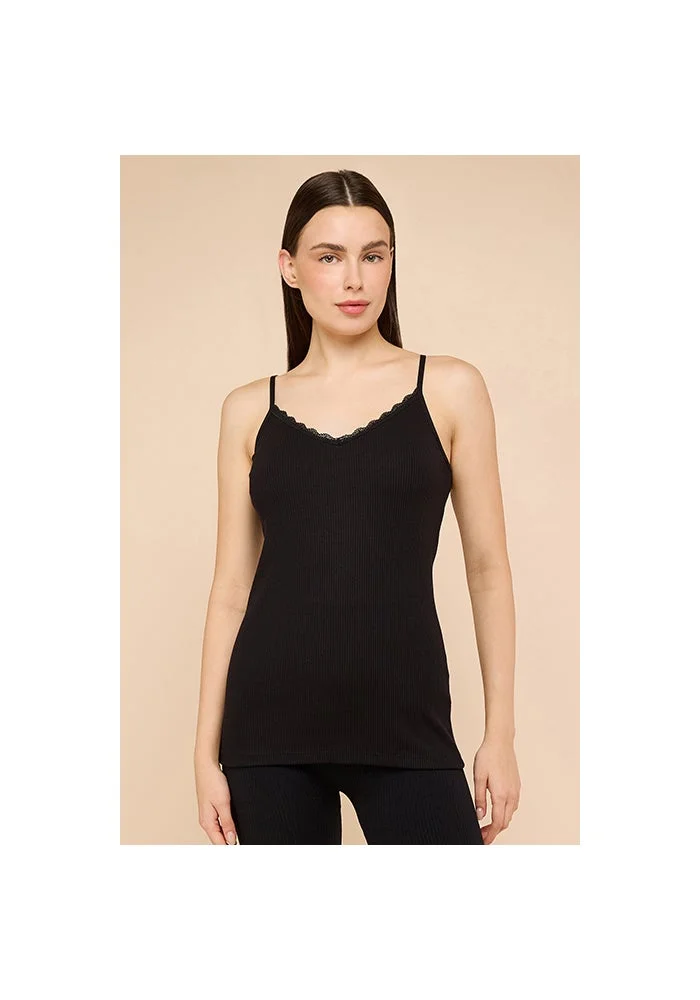 أر أند بي Lace Trim Ribbed Camisole