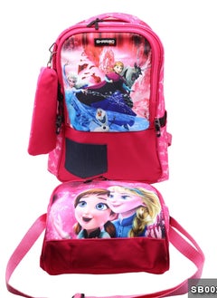 Gharibo Bags School backpack with lunch bag Size 17 model 26 Frozen  - Image 2