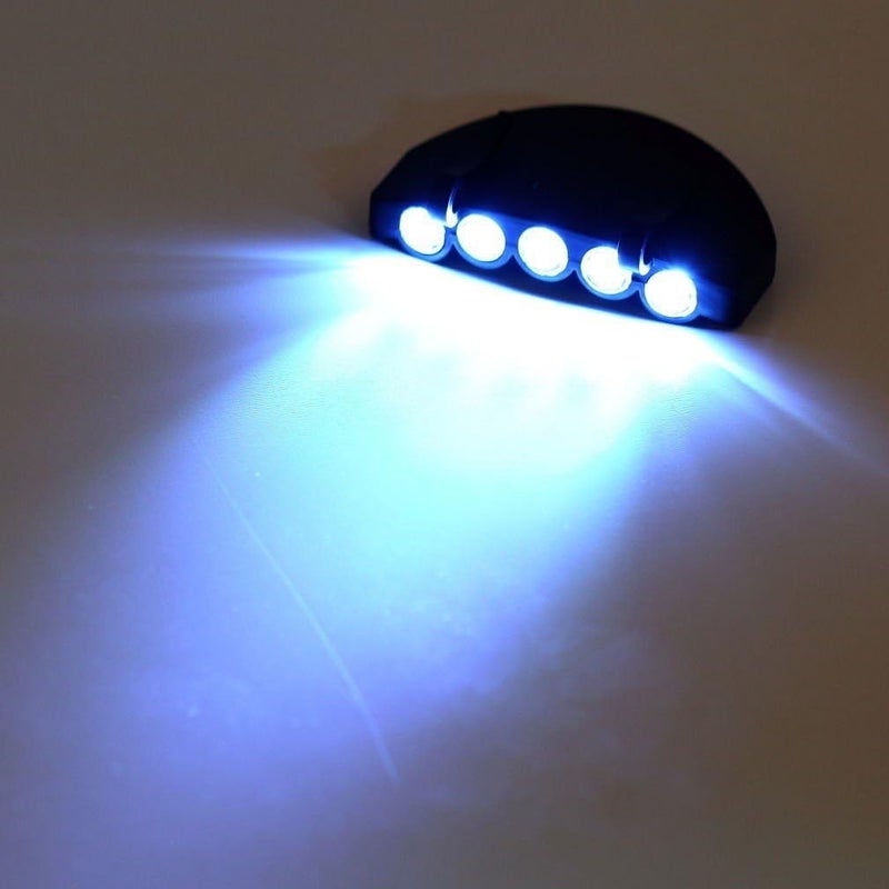 HnF shop Bright 5 LED Clip on Hat Head Cap Light headlamp Flashlight - Image 2