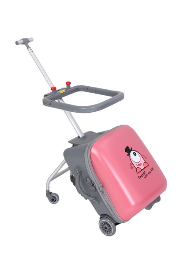 JCB CHIC حقيبة أمتعة قابلة للتوسيع مع عجلات دوارة، حقيبة قابلة للطي وقابلة للركوب مع مقعد للأطفال، حقيبة أمتعة دوارة قابلة للفصل مقاس 20 بوصة لرحلة سفر الأطفال الصغار - Image 1