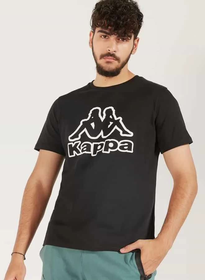 Kappa Kappa Logo Print Crew Neck Regular Fit T-shirt with Short Sleeves