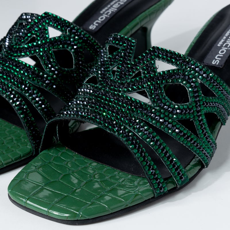 Crystalicious Nysa Rhinestone luxurious Soft Handcrafted Heel Day-to-Evening Glamour - Image 2