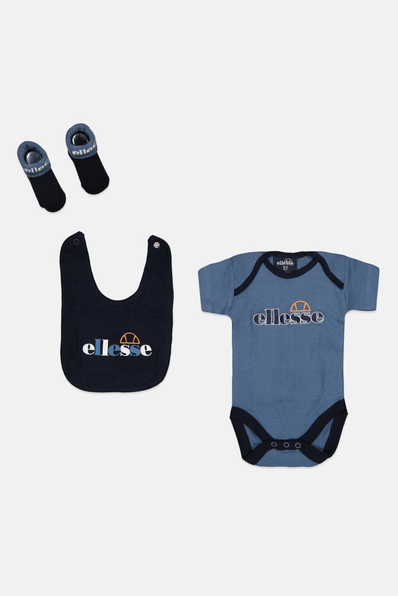 Ellesse Toddlers Boy 3 Piece Graphic Printed Infant Set,  Navy Blue Combo - Image 1