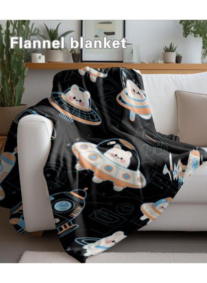 عام بطانية رقيقة من الفانيلا الكرتونية للأطفال والرضع (دافئة ومريحة، ومناسبة للنوم والألعاب) 70 سم * 100 سم - Image 2