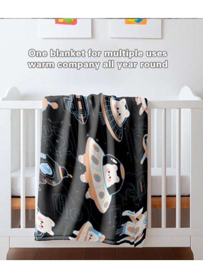 عام بطانية رقيقة من الفانيلا الكرتونية للأطفال والرضع (دافئة ومريحة، ومناسبة للنوم والألعاب) 70 سم * 100 سم - Image 5