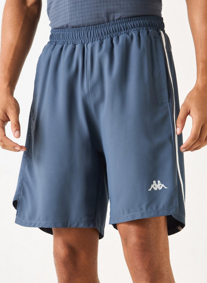 Kappa Logo Detail Shorts with Elasticated Waistband and Pockets - Image 1