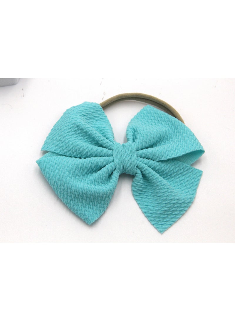 D'Daniela Anaya Rainbow Glasses and Bow Barrette Ponytail Set For Babies and Girls - Baby Blue - Image 4