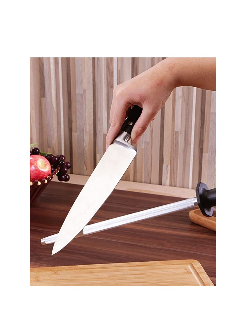 Zikra 10 Inches Honing Steel Knife Sharpening Steel Sharpening Rod - Image 5