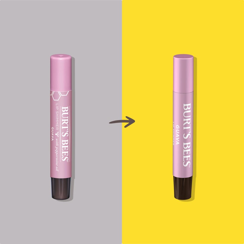 Burt's Bees Shimmer Lip Tint Set, Tinted Lip Balm Stick, Moisturizing for All Day Hydration with Natural Origin Glowy Pigmented Finish & Buildable Color, Guava (4-Pack) - Image 2