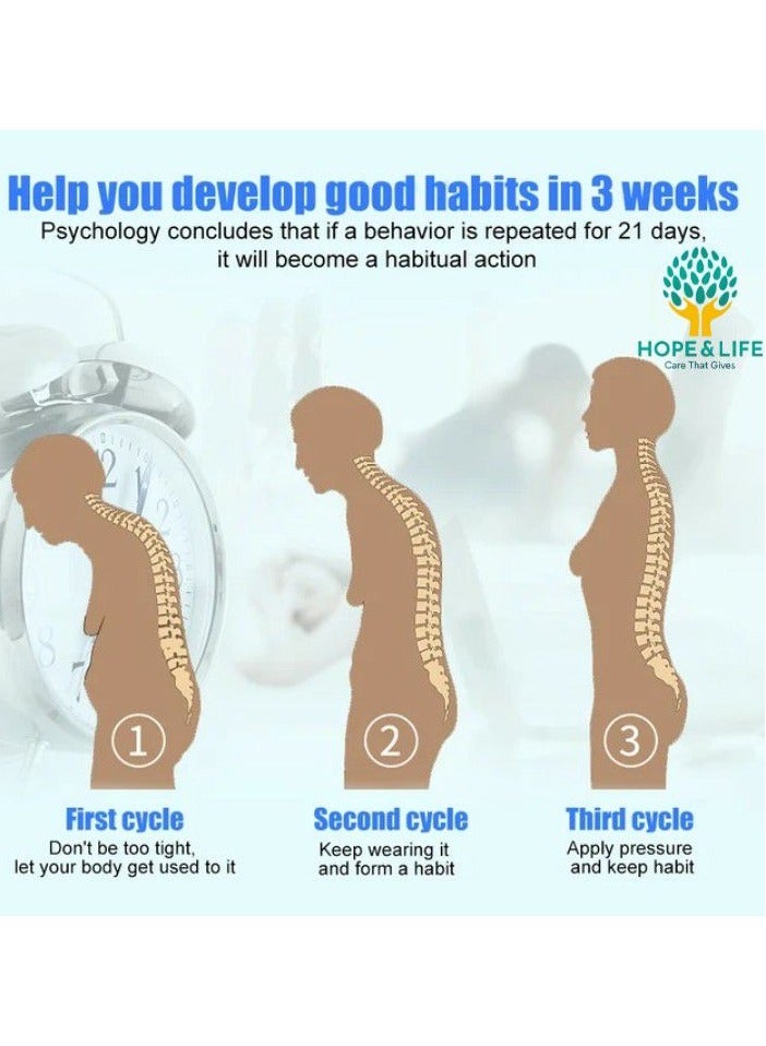 Hope And Life Corset To Correct Shoulder Posture And Support The Vertebrae, Made Of Soft And Elastic Fabric - One Size Fits All - Image 2