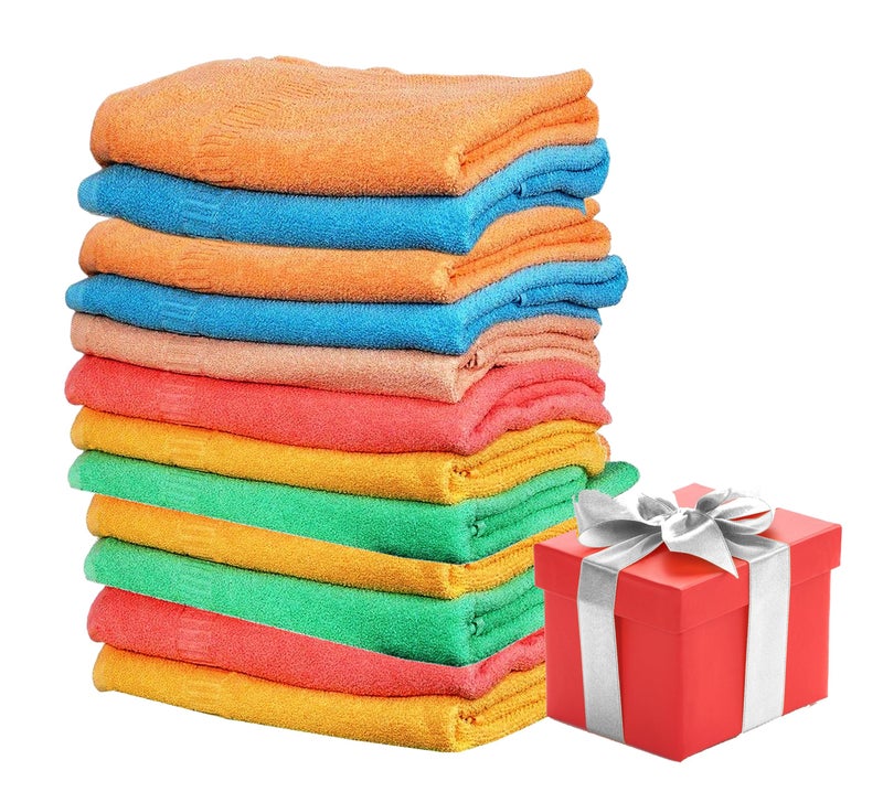Space Fly Cotton Hand Towel | 500 GSM Gym Towel for Women | Small Towel for Face with Special Diwali Gifts for Great Indian Festival Sale | Diwali Lights Color Hand Towel Set of 6 - Image 1