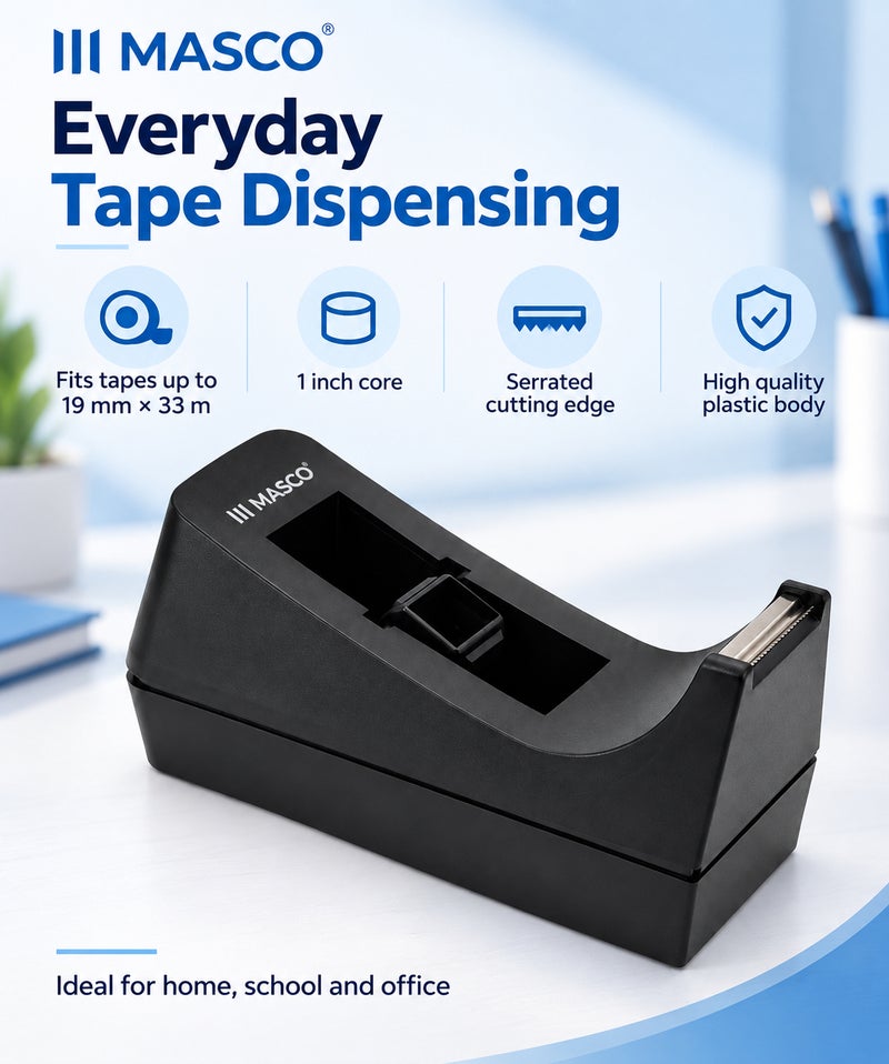 ماسكو TD-780 قطاعة شريط لاصق مكتبية للأشرطة حتى 19 مم × 33 م بقلب 1 بوصة - Image 2