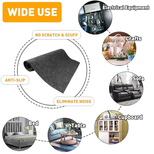 Halero 78"x40" Grey Underfelt Carpet for Speaker, Sub Box Carpet, Auto, RV, Boat, Marine, Truck, Car Trunk Felt Fabric Material - Image 5