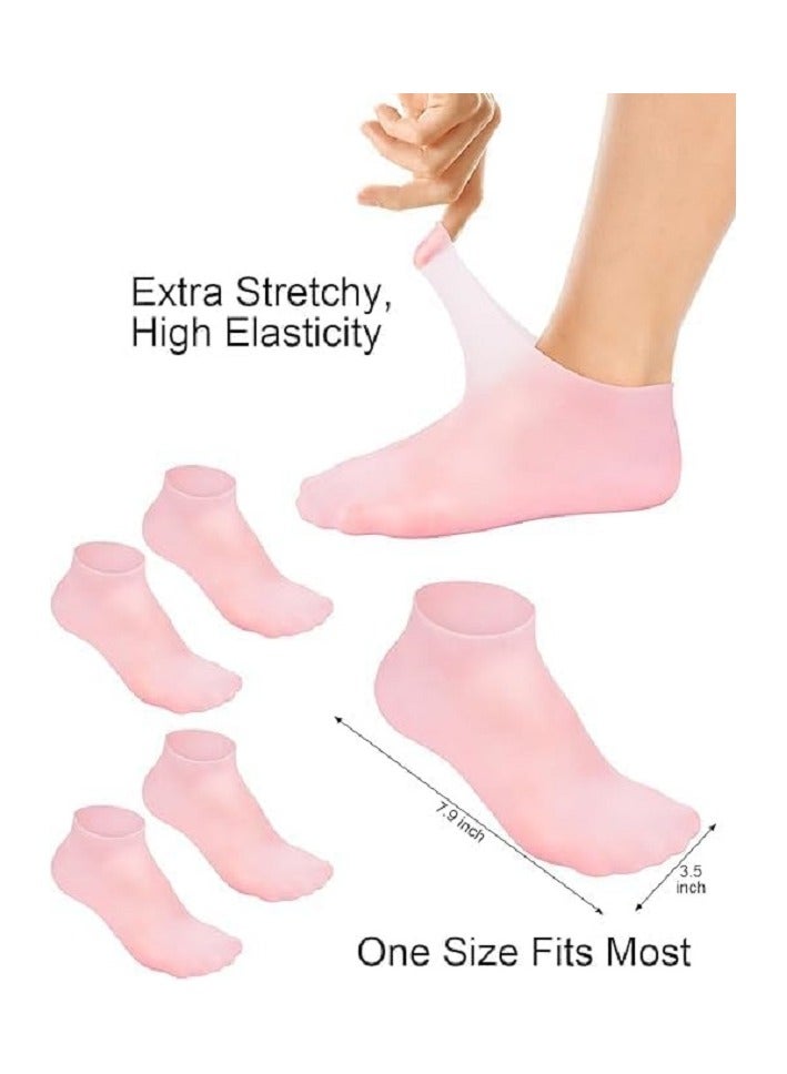 Generic Moisturizing Silicone Socks for Women – Therapy Socks for Dry Feet and Cracked Heels – Soften Rough Skin, Exfoliate Dead Skin, Relieve Calluses – Washable & Reusable  - Image 4