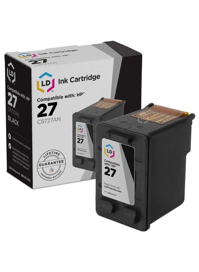 LD Products Remanufactured Ink Cartridge Replacement for HP 27 C8727AN (Black) - Image 1