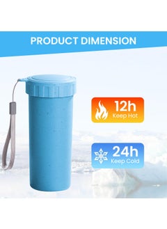 SUPVOX Supvox® 330ml Water Bottle Pack of 3 Unbreakable Water Bottle Set, Wheat Straw Slim Sipper Bottle for Adults, Women & Kids, BPA Free Water Bottles, Lightweight Water Bottle  - Image 4