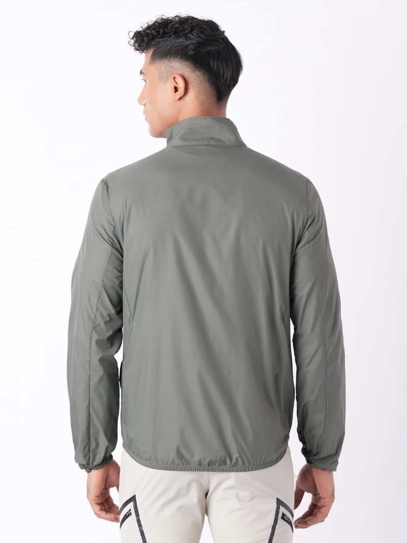 Wildcraft Men Sierra Solid Nylon Blend Collored Casual Wind Breaker Jacket, Full Sleeve - Regular fit, Olive Green, M - Image 4