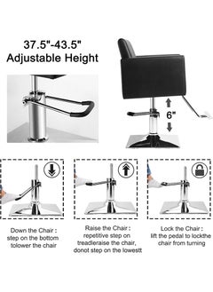 ETG Hairdresser Barber Salon Chair,Capacity 330 Lbs - with Heavy Duty Hydraulic Pump, 360° Swivel Adjustable Spa Beauty Equipment, Hair Stylist Women Man for Barbershop,Home Hairdresser Barber Salon Chair  - Image 4