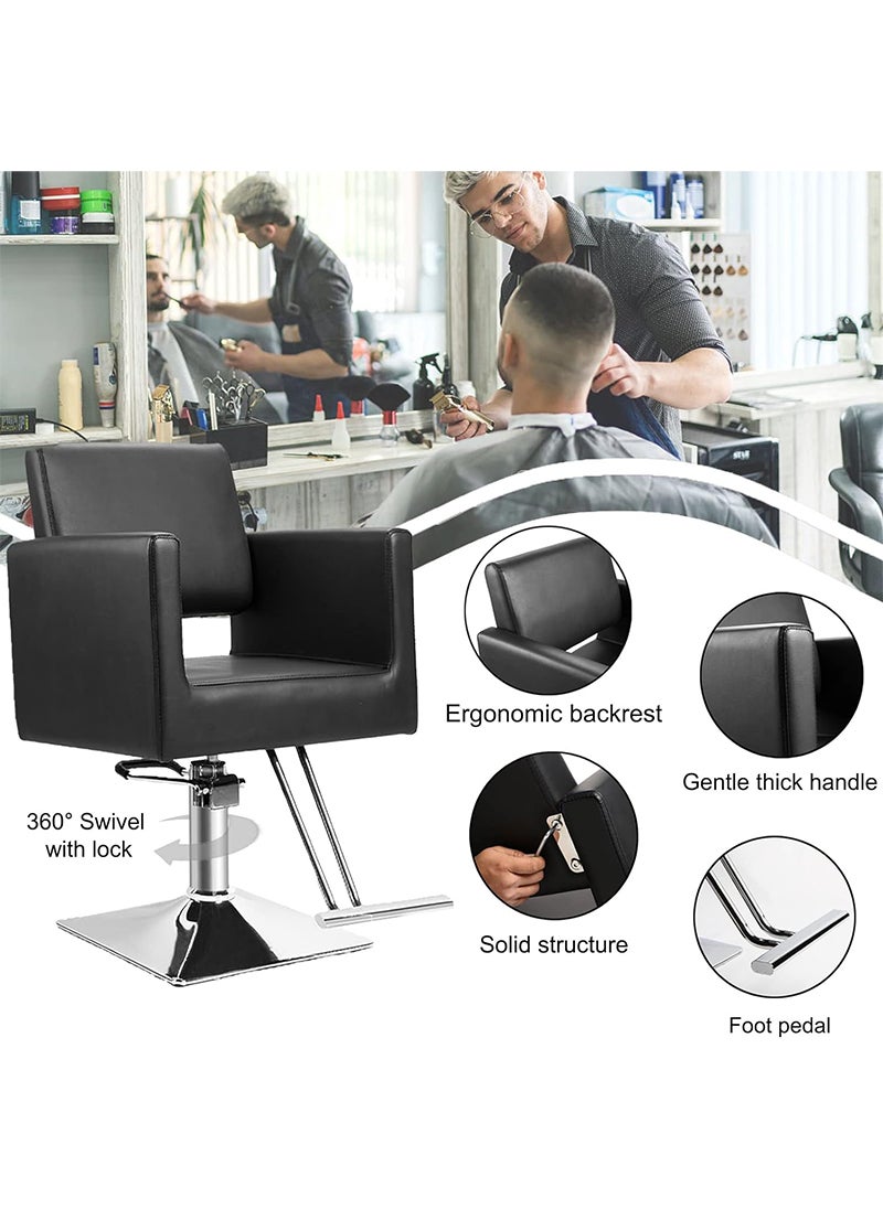 ETG Hairdresser Barber Salon Chair,Capacity 330 Lbs - with Heavy Duty Hydraulic Pump, 360° Swivel Adjustable Spa Beauty Equipment, Hair Stylist Women Man for Barbershop,Home Hairdresser Barber Salon Chair  - Image 3