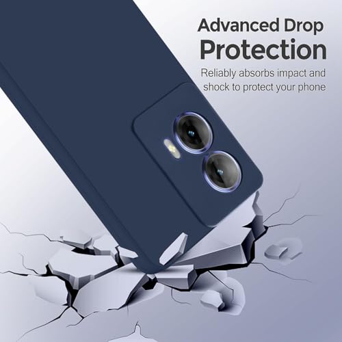 SBMS Silicone Back Cover Case for Motorola Edge 50 Fusion 5G / Moto G85 5G / Moto G96 5G | Soft Micro-Fibre Lining Inside | Camera Protection Bump | Shockproof Back Cover Case for Moto G96 5G (Blue) - Image 4