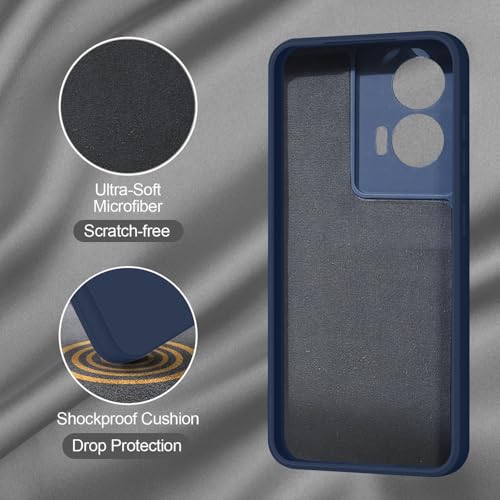 SBMS Silicone Back Cover Case for Motorola Edge 50 Fusion 5G / Moto G85 5G / Moto G96 5G | Soft Micro-Fibre Lining Inside | Camera Protection Bump | Shockproof Back Cover Case for Moto G96 5G (Blue) - Image 3