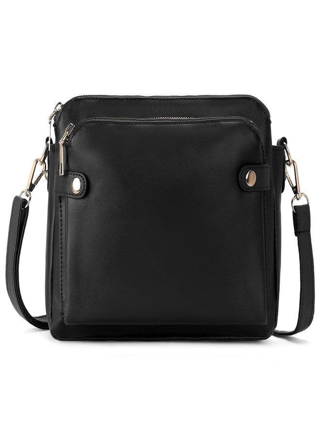 SENDEFN Vegan Leather Crossbody Bags for Women, Three-Layer Shoulder Bag, Sling Crossover Shoulder Bag - Image 1