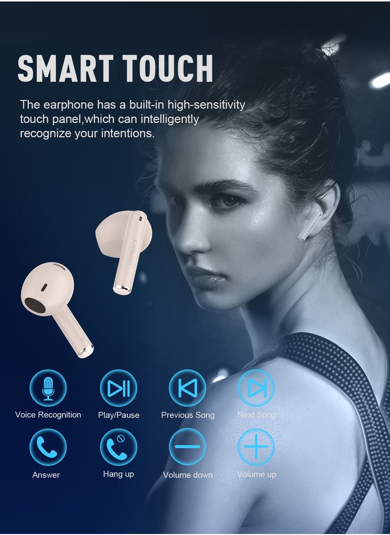 ZIPFORCE - ZIPFORCE True Wireless Earbuds, In-Ear Bluetooth 5.3 Headphones 4-Mics ENC Clear Call, Bluetooth Earbuds Touch Control, IPX6 Waterproof TWS, Light-Weight Earphones - Image 1