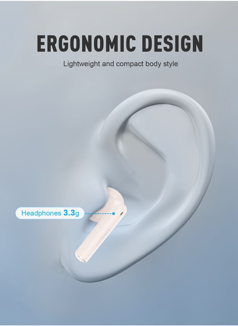 ZIPFORCE - ZIPFORCE True Wireless Earbuds, In-Ear Bluetooth 5.3 Headphones 4-Mics ENC Clear Call, Bluetooth Earbuds Touch Control, IPX6 Waterproof TWS, Light-Weight Earphones - Image 1
