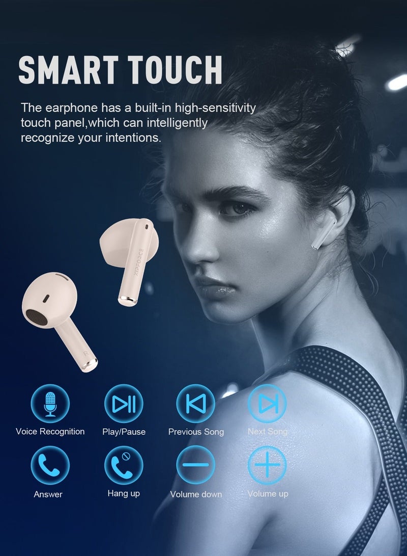 ZIPFORCE True Wireless Earbuds, In-Ear Bluetooth 5.3 Headphones 4-Mics ENC Clear Call, Bluetooth Earbuds Touch Control, IPX6 Waterproof TWS, Light-Weight Earphones - Image 4