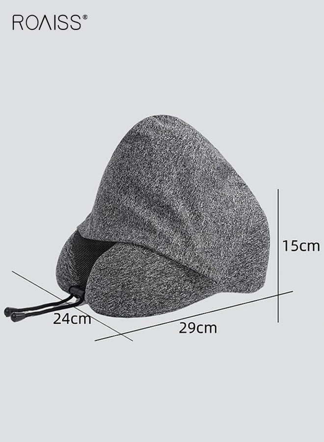 roaiss U-Shaped Memory Foam Neck Pillow Ergonomic Design with Slow-Rebound Memory Foam, Lightweight and Portable for Travel, Office Naps, And Daily Neck Support Machine-Washable for Long Flights and Desk Rest - Image 3