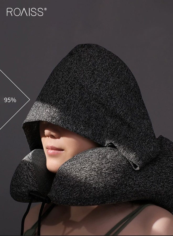 roaiss U-Shaped Memory Foam Neck Pillow Ergonomic Design with Slow-Rebound Memory Foam, Lightweight and Portable for Travel, Office Naps, And Daily Neck Support Machine-Washable for Long Flights and Desk Rest - Image 2