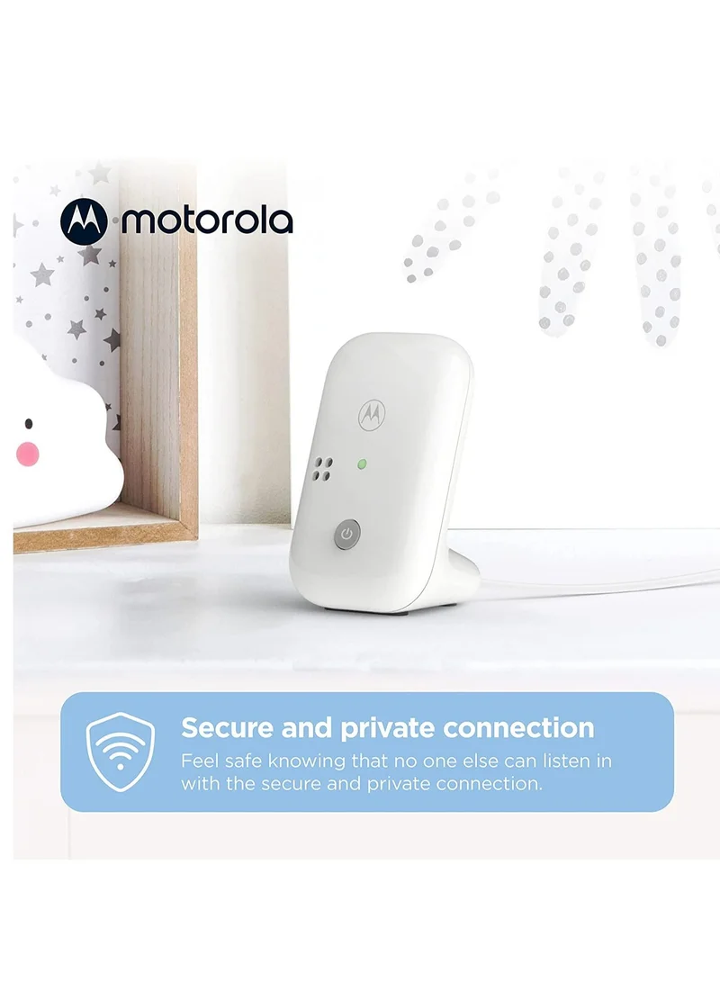 Motorola Audio Baby Monitor - Up To 300 Meter Range, Secure And Private Connection, High-Sensitivity Mic, Volume Control, Alert Detection Light, Portable Parent Unit (Outlet or AAA Battery - NOT Included)