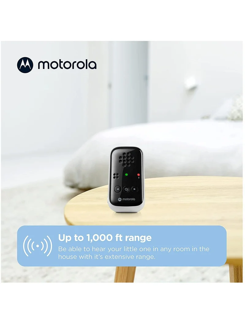 Motorola Audio Baby Monitor - Up To 300 Meter Range, Secure And Private Connection, High-Sensitivity Mic, Volume Control, Alert Detection Light, Portable Parent Unit (Outlet or AAA Battery - NOT Included)