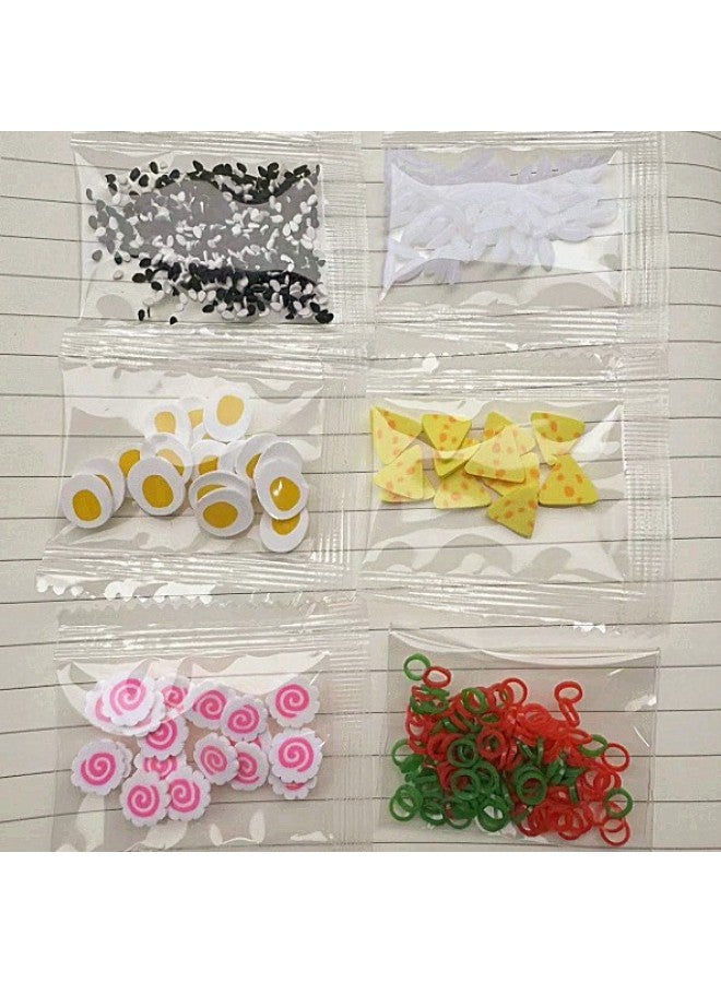 Fish Roll Cheese Sesame Rice Egg Simulation Mini Lunch Box Food Play Material Bag DIY Mini Food Play Accessories-Size:0.08g/pack Of Mixed Color Onions