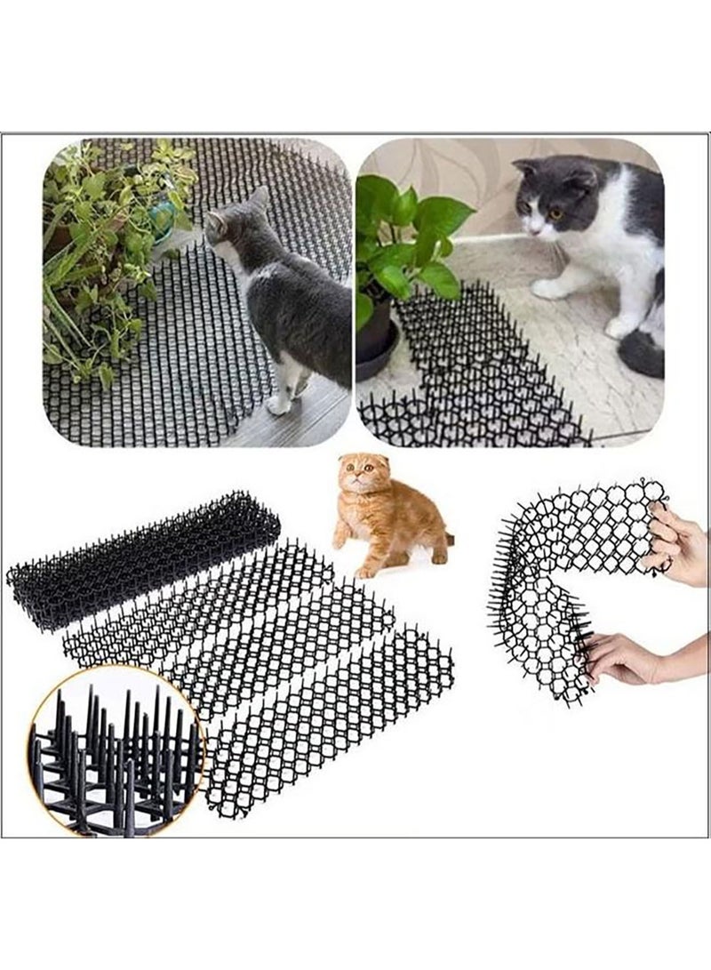 Relex 6PCS Cat Deterrent Scat Mat, Cat Repellent Spikes with 0.9 Inch Spikes, Cat Repellent for Indoor & Outdoor (49x14 cm) - Image 1