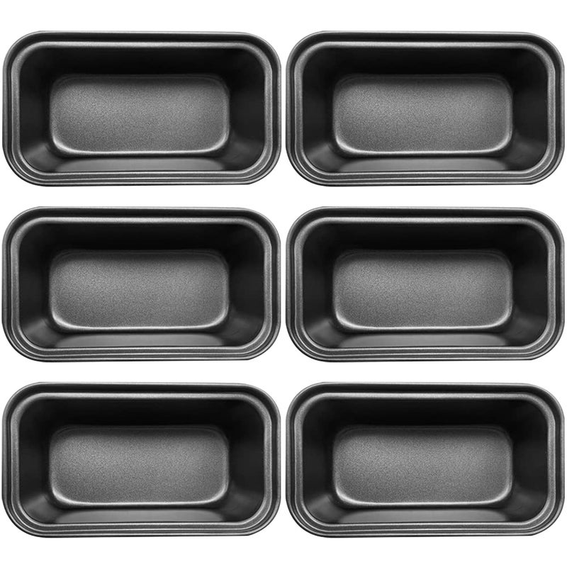 Zddaoole 6 PCS Nonstick Carbon Steel Baking Bread PanMini Loaf PansSmall Banana Bread Tins62 x 32