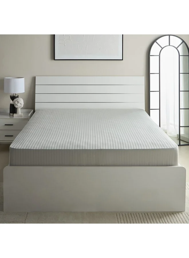 Home Box Hamilton Satin Stripe Olympic Queen Fitted Sheet 160 x 200 x 36 cm