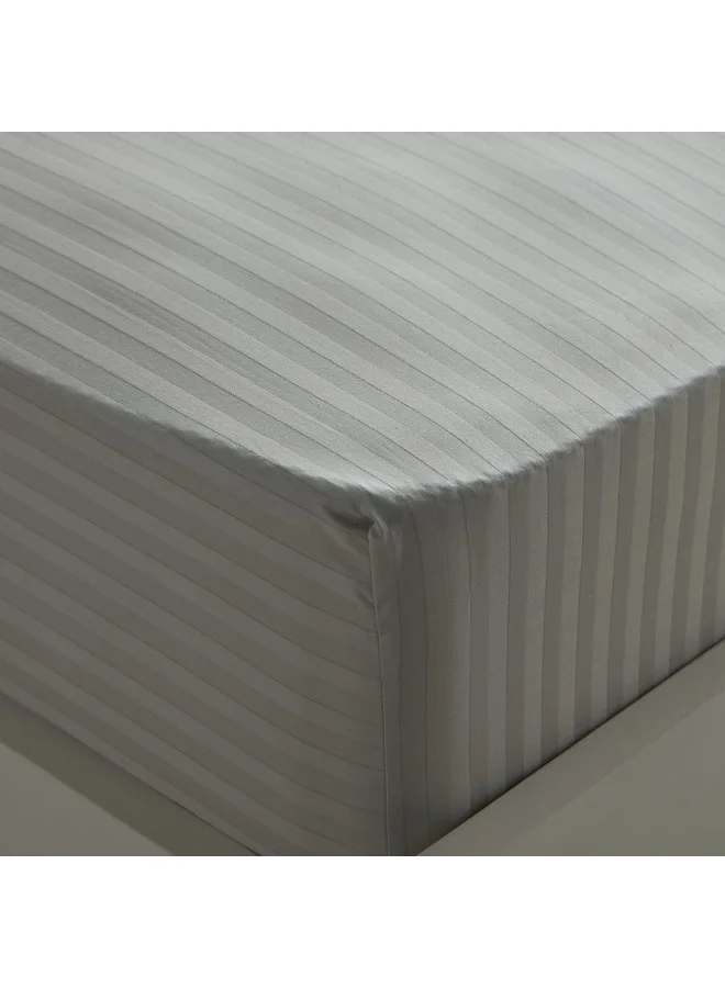 Home Box Hamilton Satin Stripe Olympic Queen Fitted Sheet 160 x 200 x 36 cm