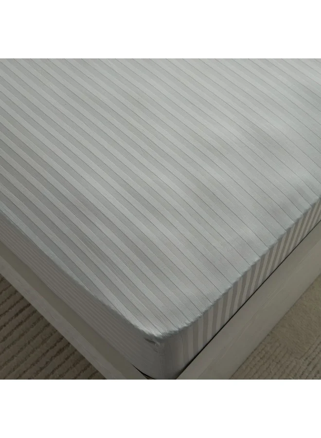 Home Box Hamilton Satin Stripe Olympic Queen Fitted Sheet 160 x 200 x 36 cm