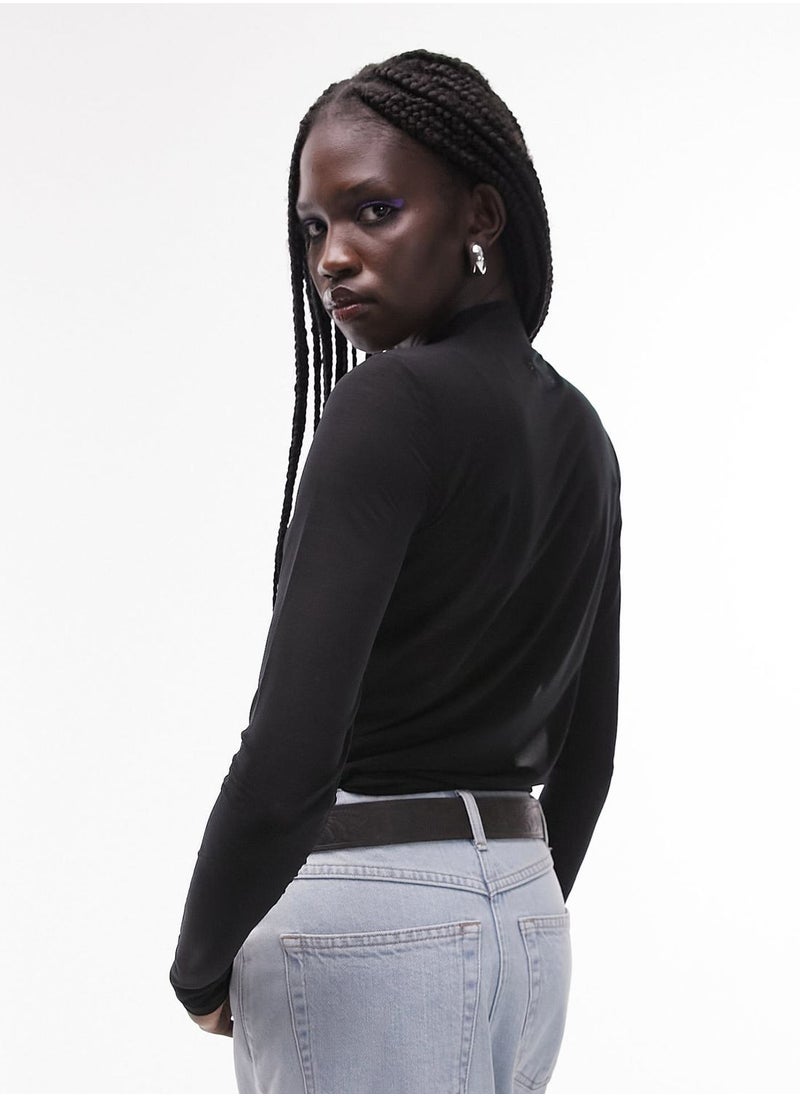 TOPSHOP High Neck Knitted Top  - Image 2